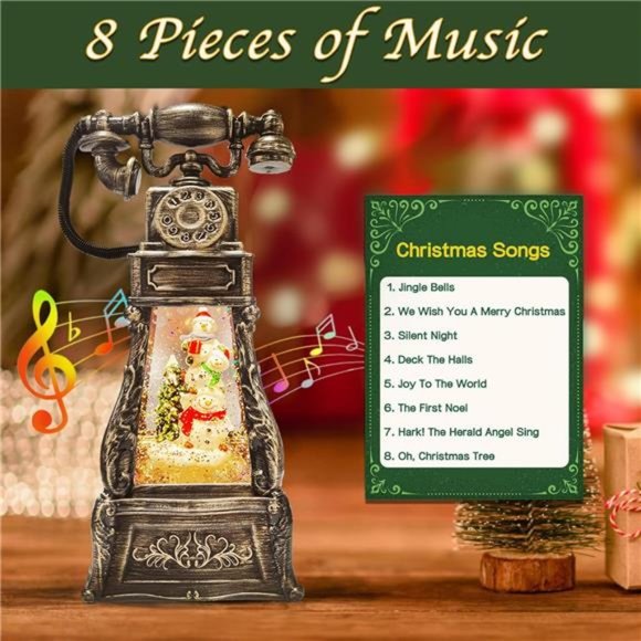 Christmas Snow Glob, Musical Snow Globe, Lighted Snow Globe - Picture 3 of 7